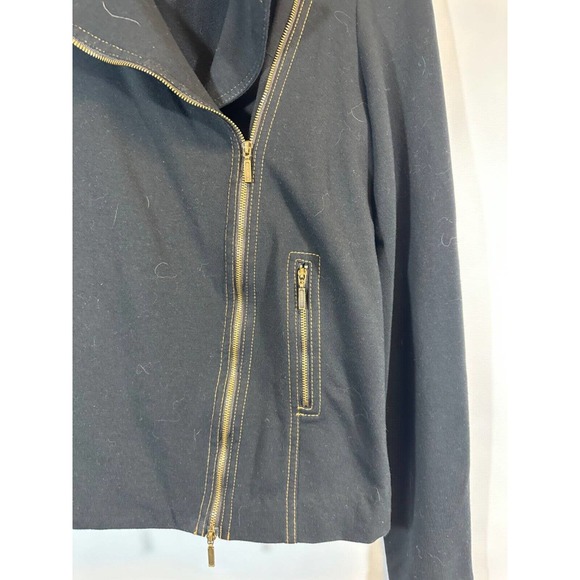 NWT Equestrian Brand S Riding Horse Show Jacket AsymNotch Collar Terry Black D51 - Picture 2 of 9